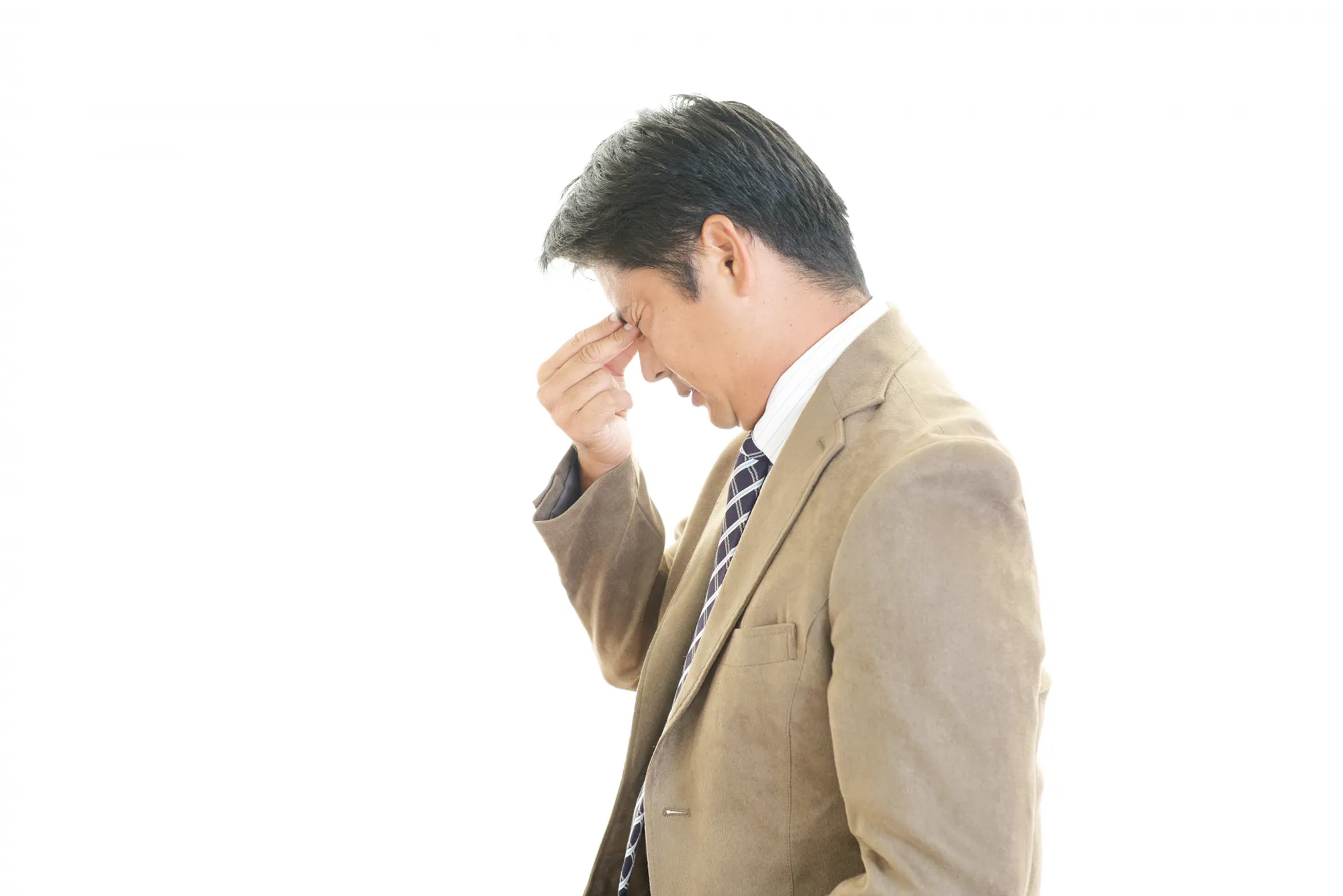 頭痛を訴える中年男性